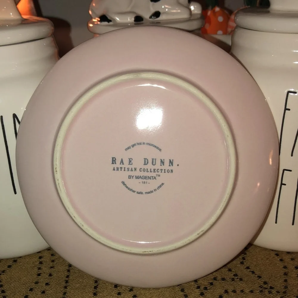 Rae Dunn CHERRY ON TOP 6” Dessert Plates Set of 4